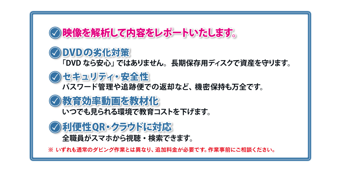 映像を分析して内容をレポートします